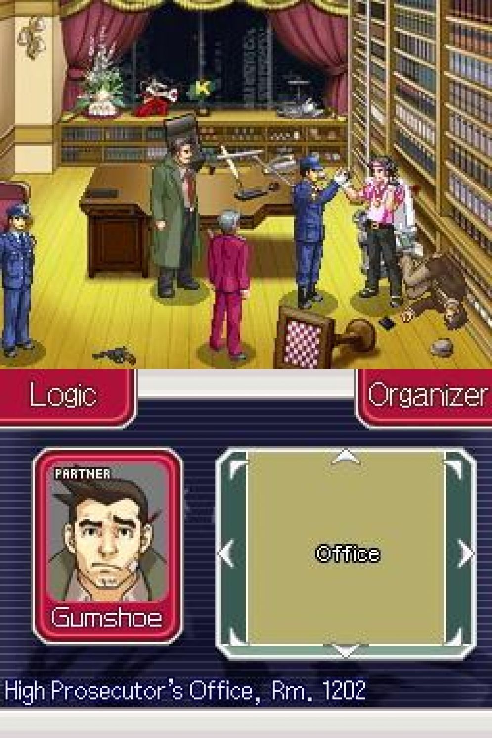 Screenshot ze hry Ace Attorney Investigations: Miles Edgeworth - Recenze-her.cz