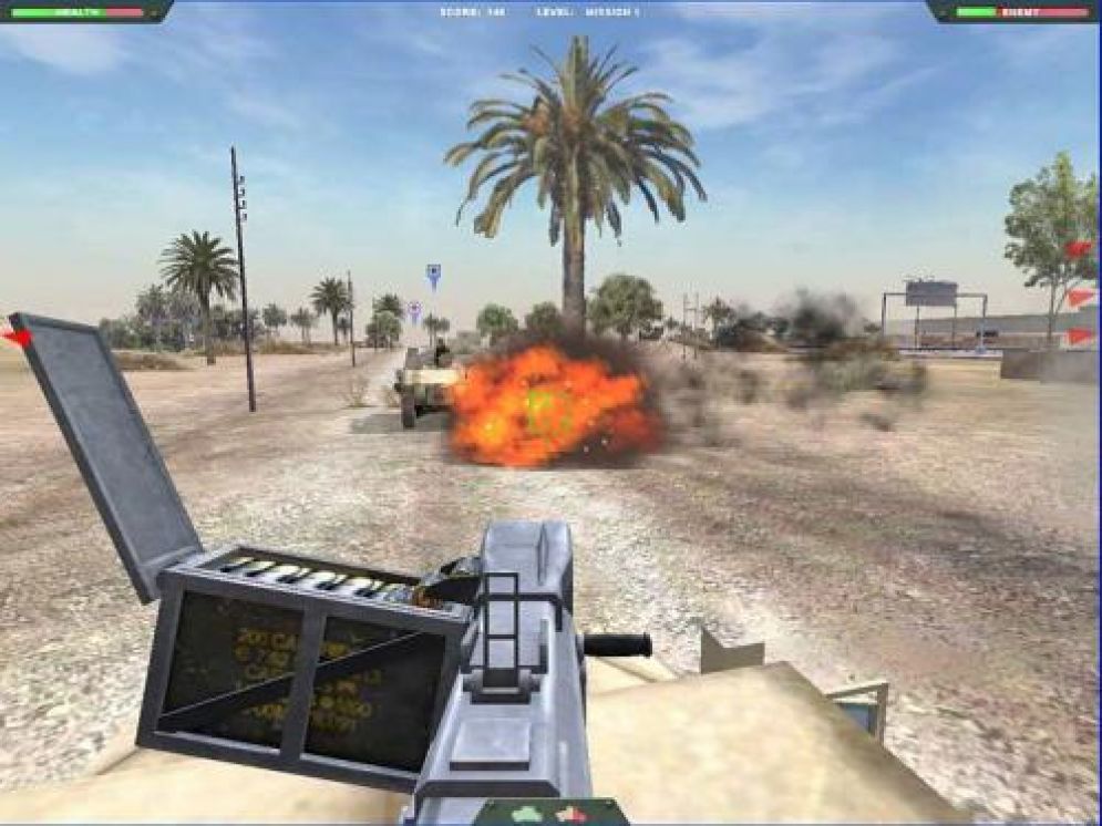 Screenshot ze hry Baghdad Central: Desert Gunner - Recenze-her.cz