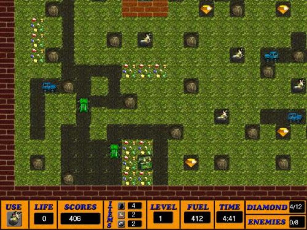 Screenshot ze hry Bomberman Vs Digger - Recenze-her.cz