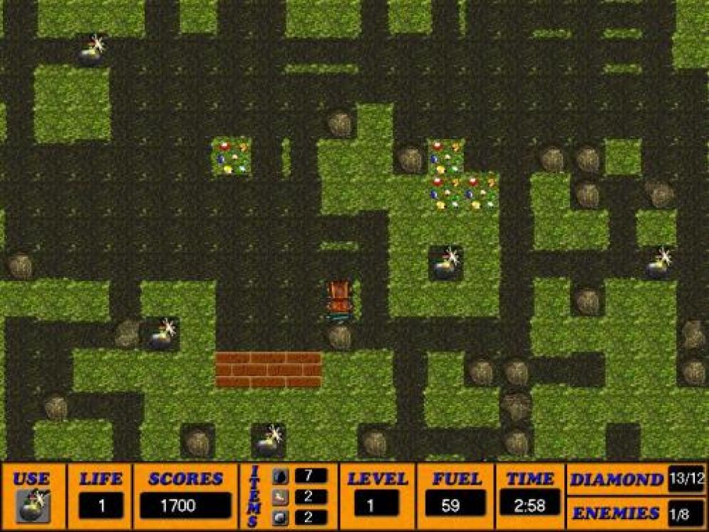 Screenshot ze hry Bomberman Vs Digger - Recenze-her.cz