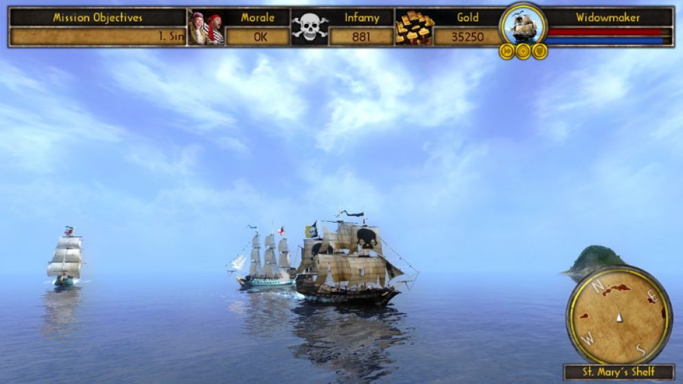 Screenshot ze hry Buccaneer: The pursuit of infamy - Recenze-her.cz