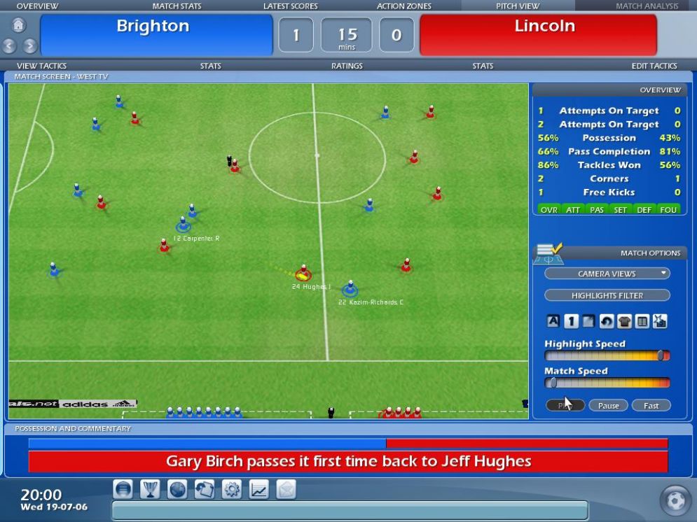 Screenshot ze hry Championship Manager 2007 - Recenze-her.cz