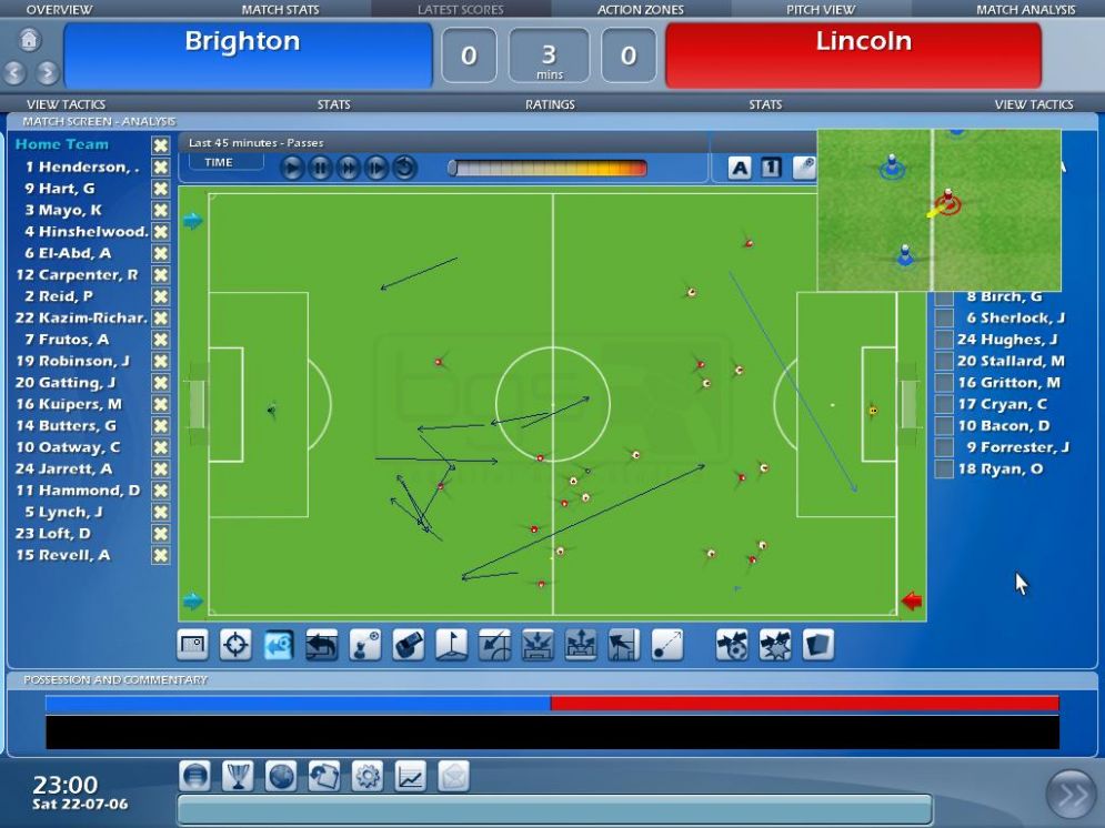 Screenshot ze hry Championship Manager 2007 - Recenze-her.cz