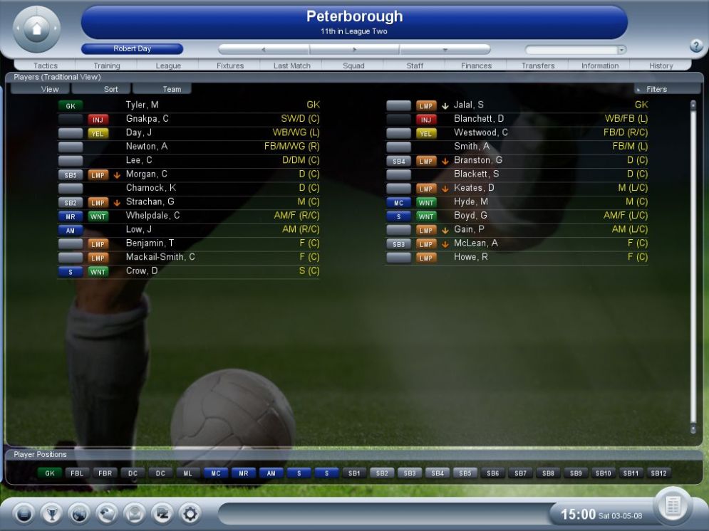 Screenshot ze hry Championship Manager 2008 - Recenze-her.cz