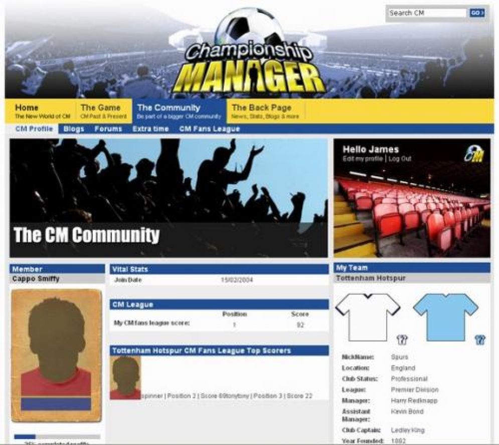 Screenshot ze hry Championship Manager 2009 - Recenze-her.cz