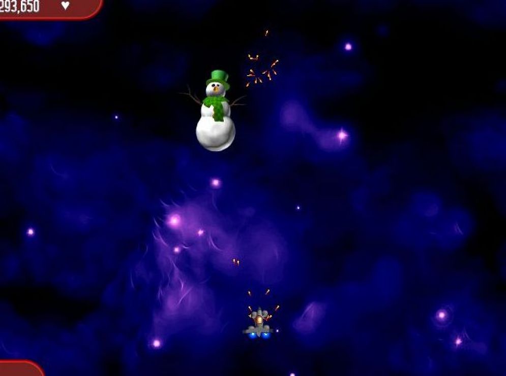 Screenshot ze hry Chicken Invaders Xmas Edition - Recenze-her.cz