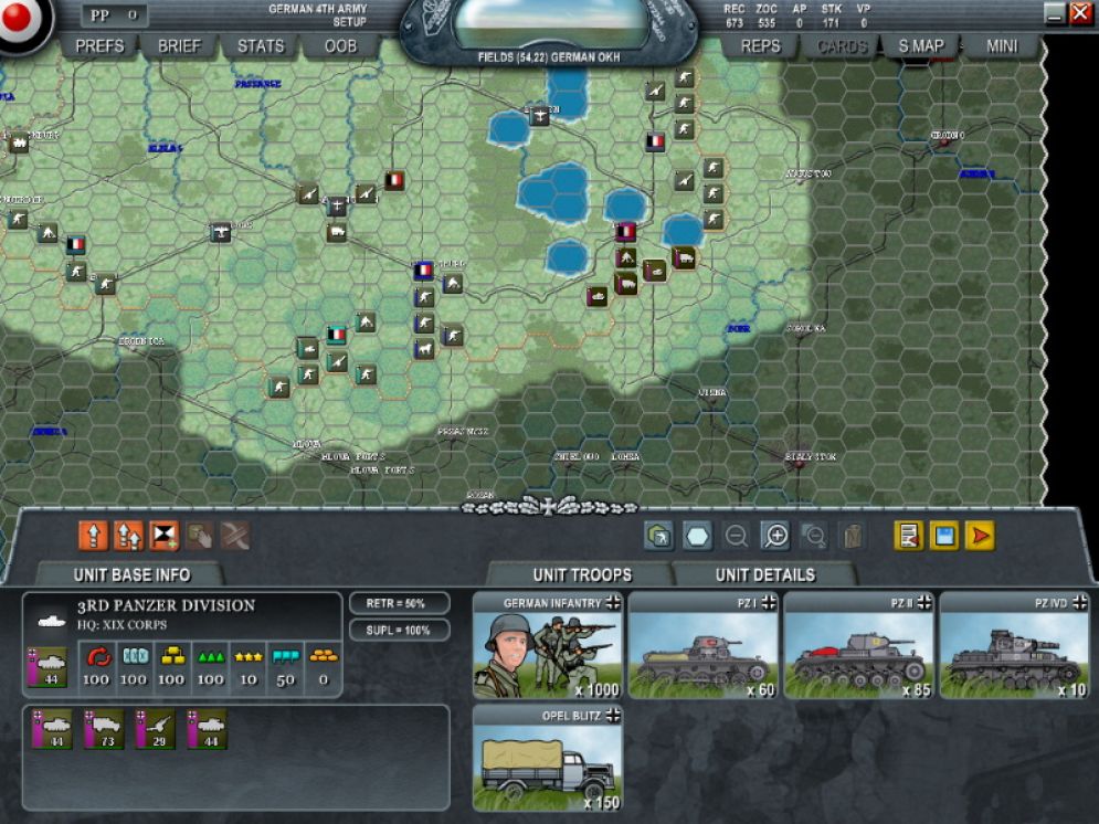 Screenshot ze hry Decisive Campaigns: The Blitzkrieg from Warsaw to Paris - Recenze-her.cz