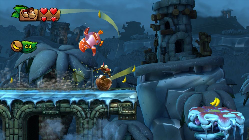 Screenshot ze hry Donkey Kong Country: Tropical Freeze - Recenze-her.cz