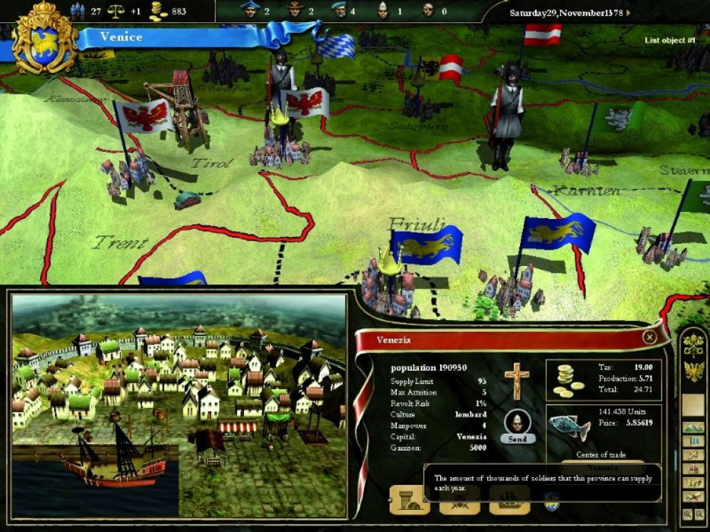 Screenshot ze hry Europa Universalis 3: Complete - Recenze-her.cz