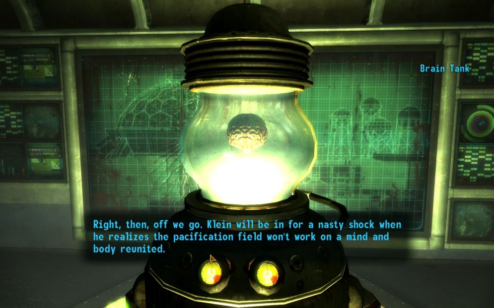 Screenshot ze hry Fallout New Vegas: Old World Blues - Recenze-her.cz