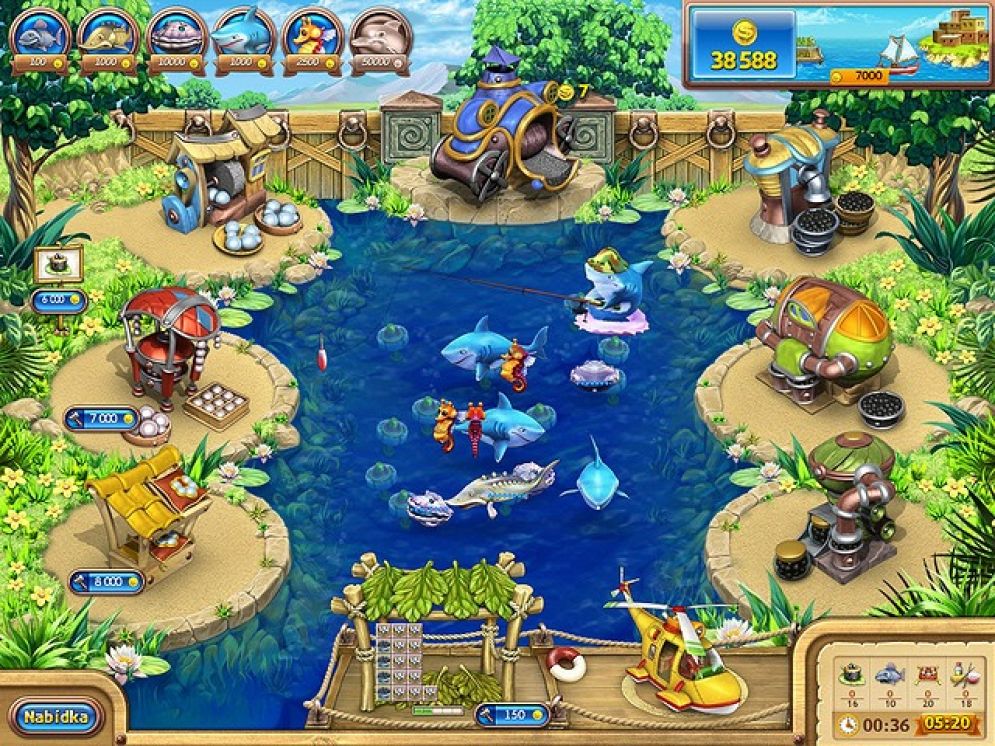 Screenshot ze hry Farm Frenzy: Gone Fishing - Recenze-her.cz