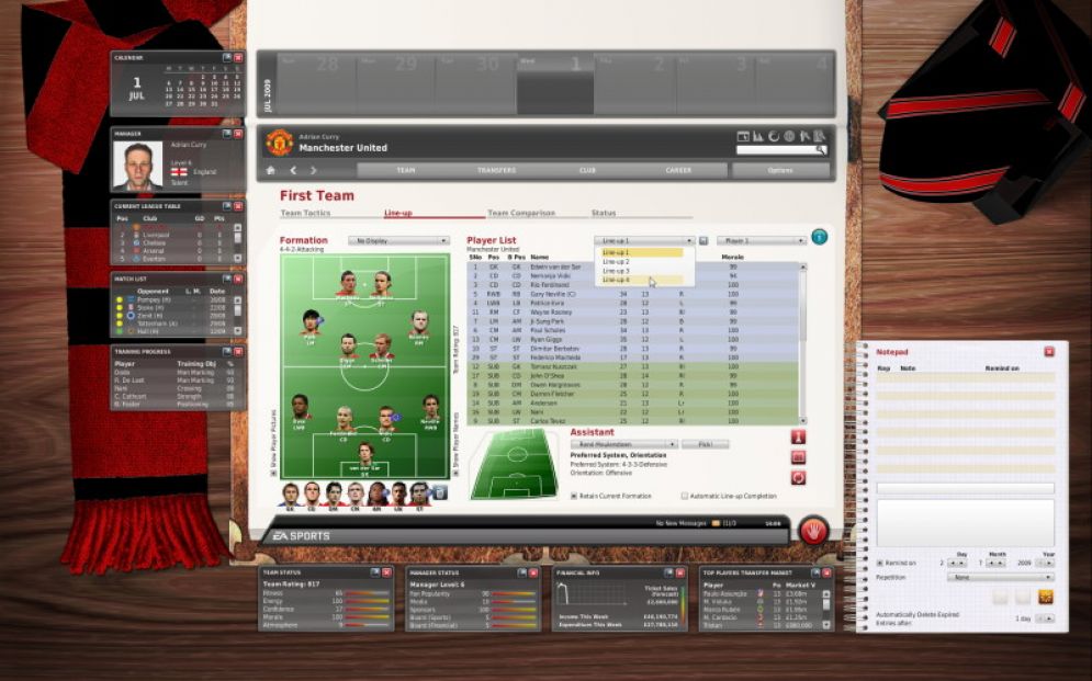 Screenshot ze hry FIFA Manager 10 - Recenze-her.cz