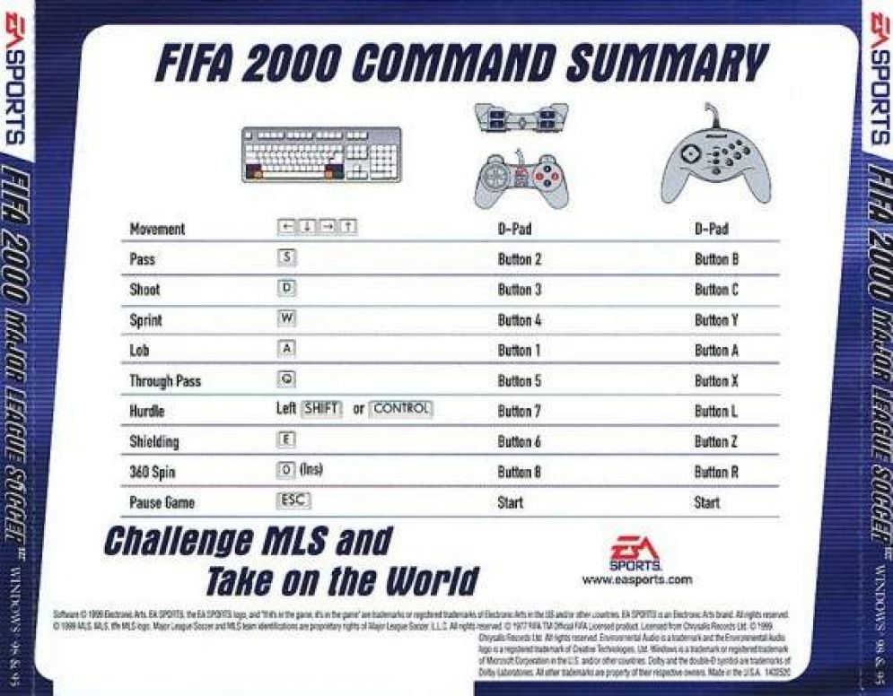 Screenshot ze hry FIFA Soccer 2000 - Recenze-her.cz