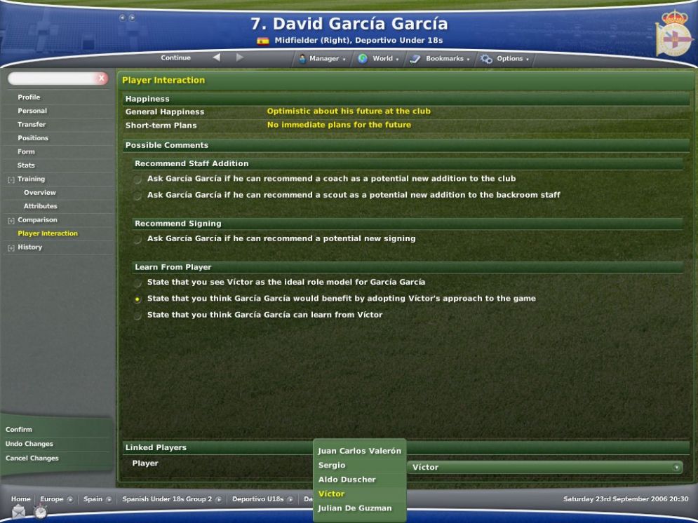 Screenshot ze hry Football Manager 2007 - Recenze-her.cz