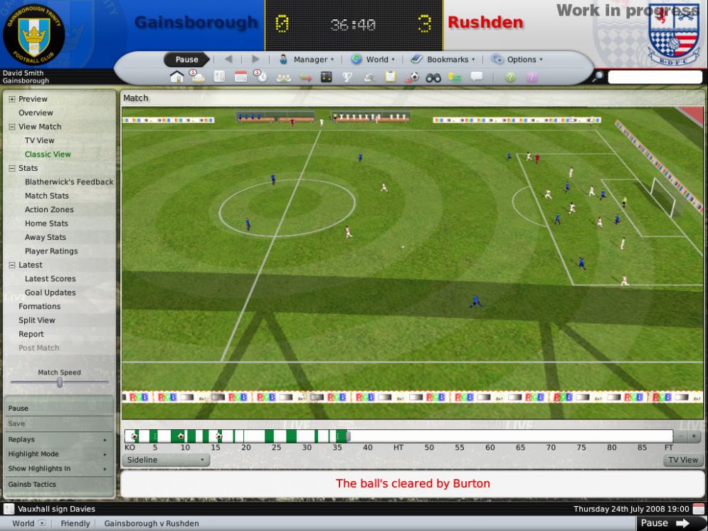 Screenshot ze hry Football Manager 2009 - Recenze-her.cz