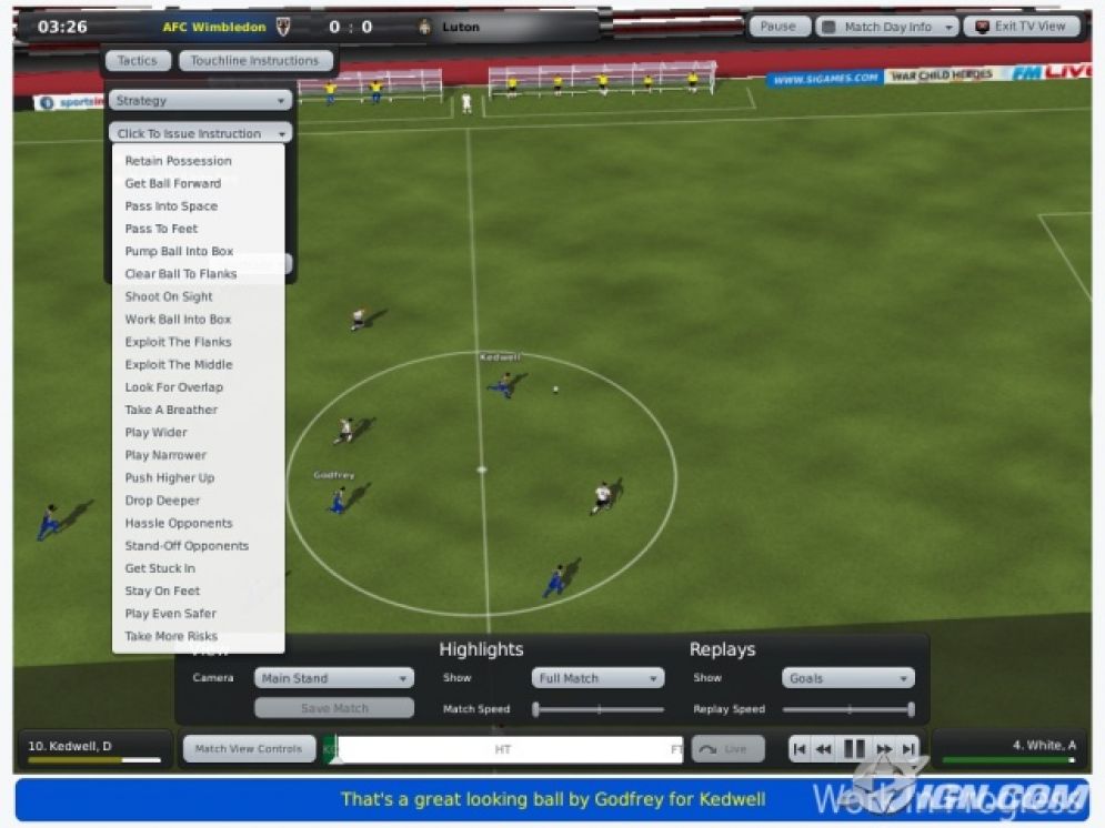 Screenshot ze hry Football Manager 2010 - Recenze-her.cz