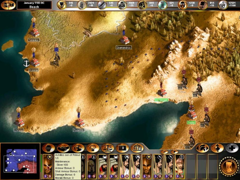 Screenshot ze hry Gates of Troy - Recenze-her.cz