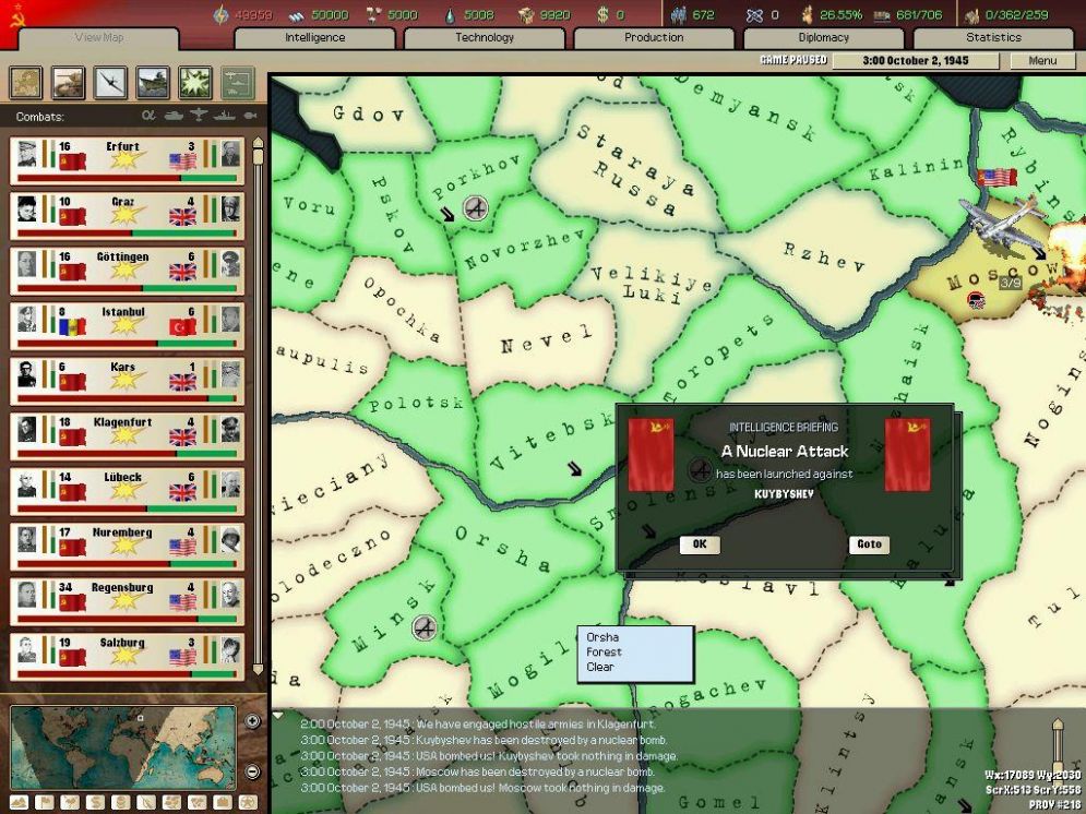 Screenshot ze hry Hearts of Iron II: Doomsday - Recenze-her.cz