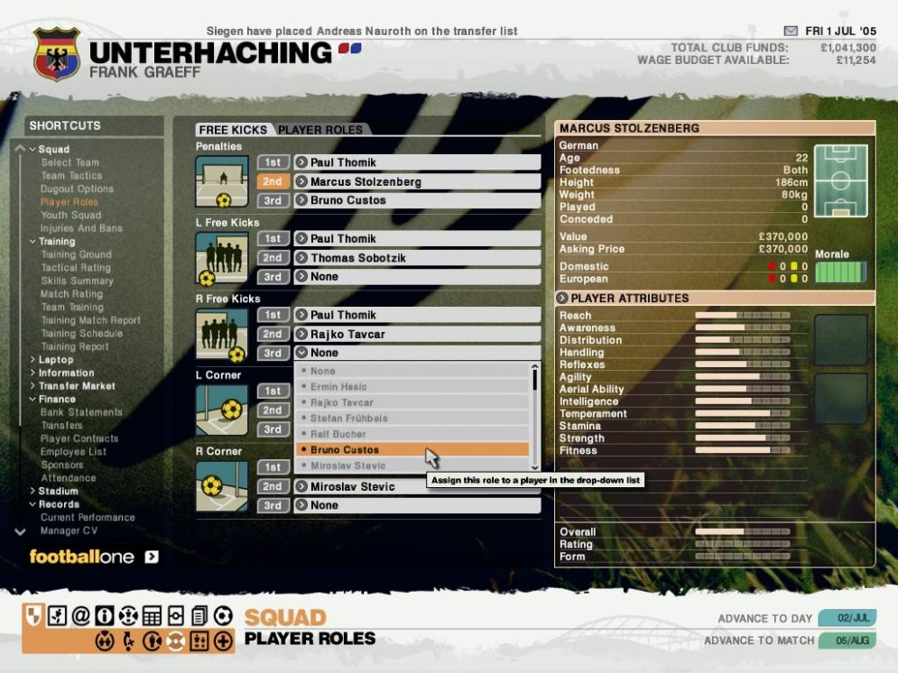 Screenshot ze hry LMA Manager 2007 - Recenze-her.cz