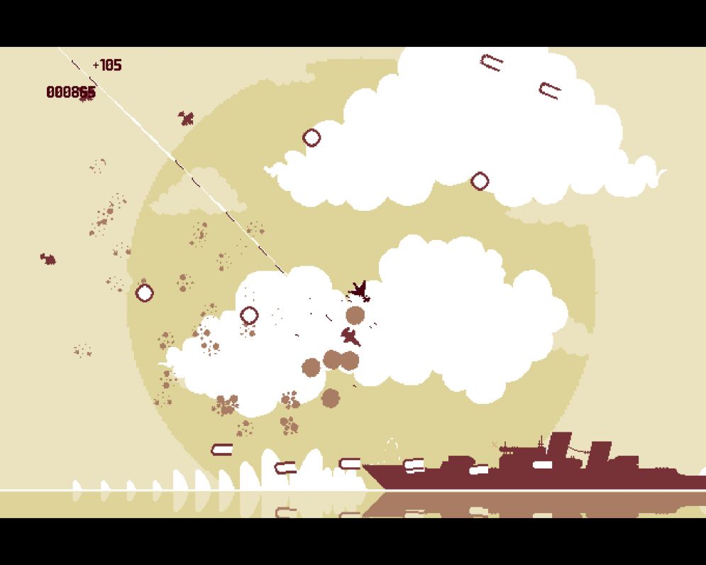 Screenshot ze hry Luftrausers - Recenze-her.cz