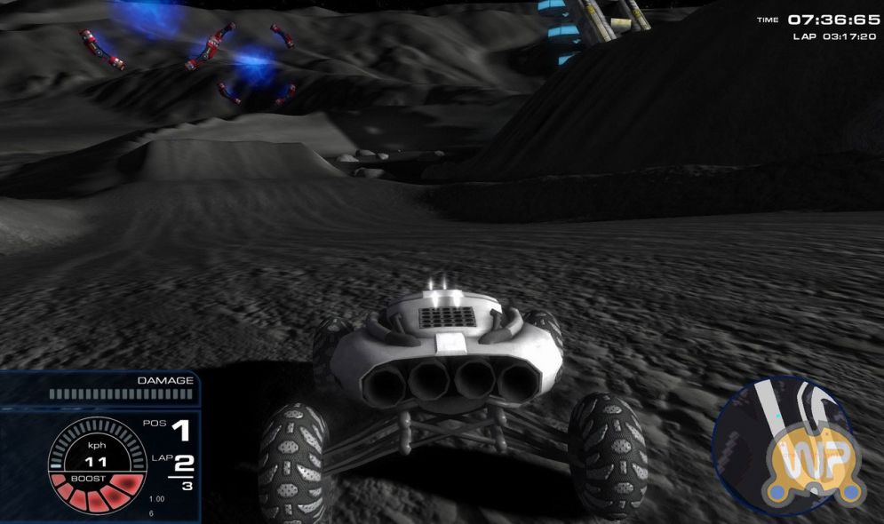 Screenshot ze hry Lunar Racing Challenge - Recenze-her.cz