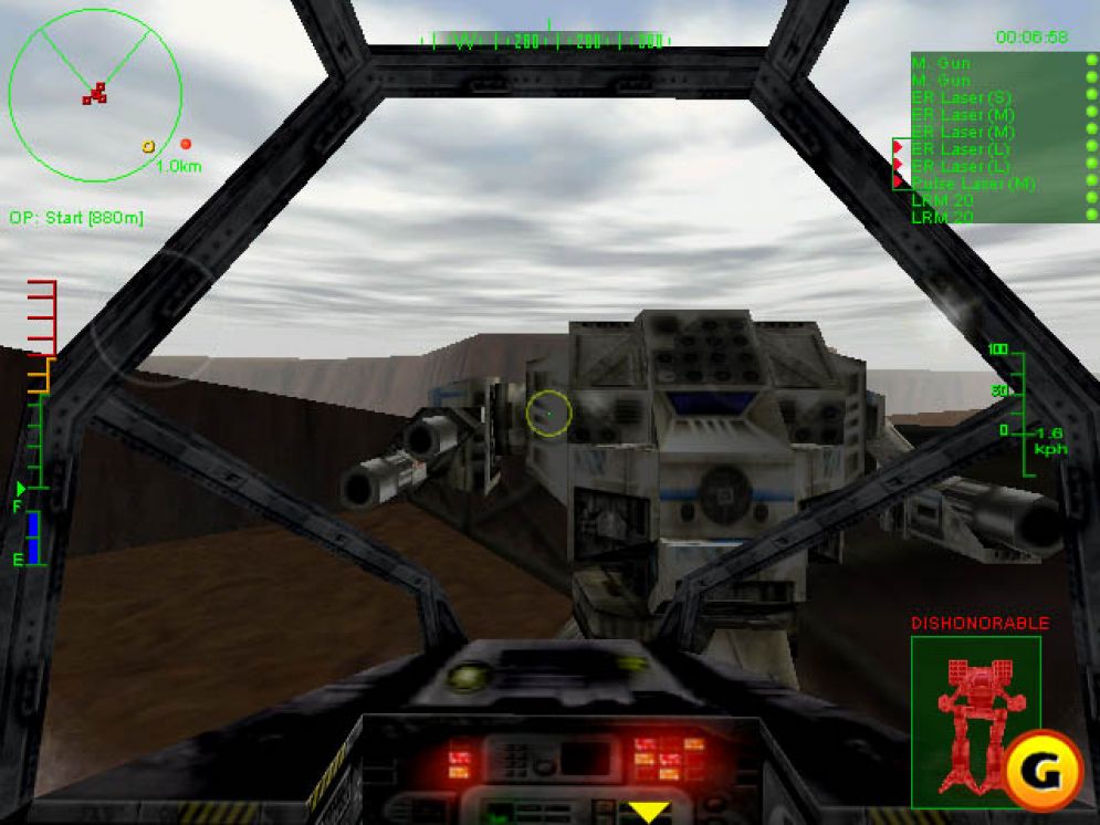 Screenshot ze hry Mechwarrior III - Recenze-her.cz