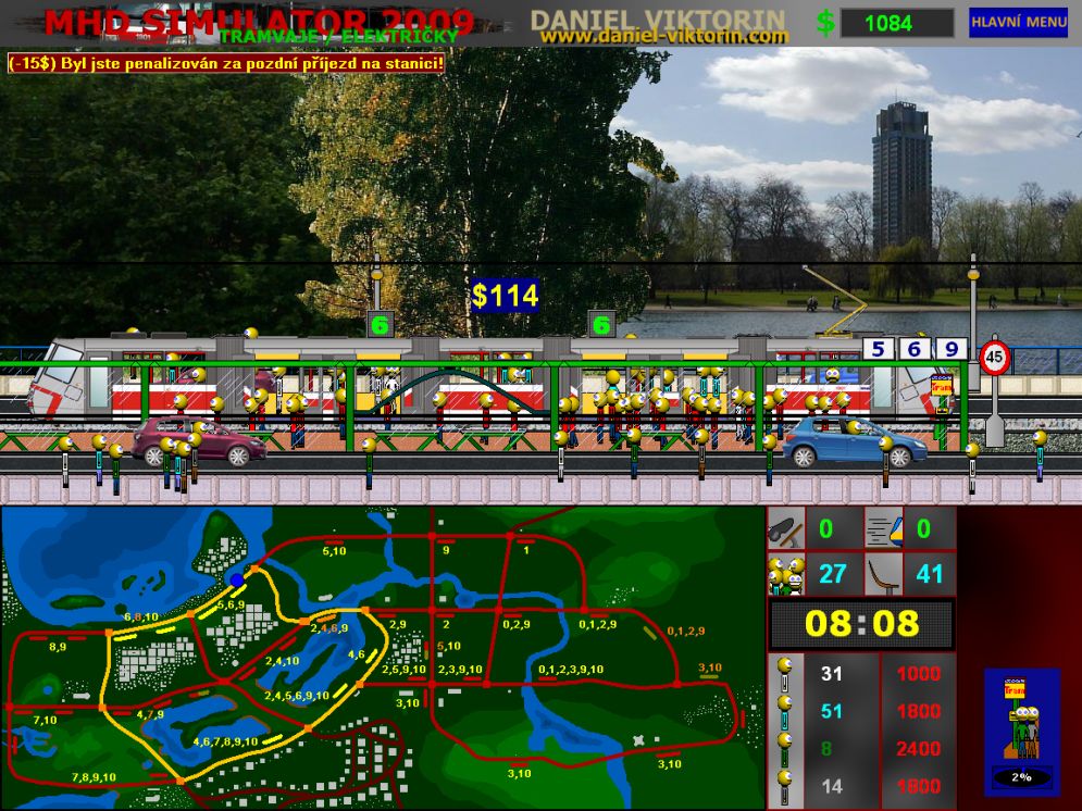 Screenshot ze hry MHD Simulator 2009 - Recenze-her.cz