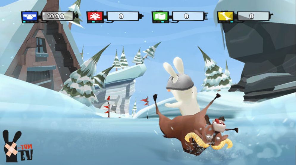 Screenshot ze hry Rayman Raving Rabbids TV Party - Recenze-her.cz