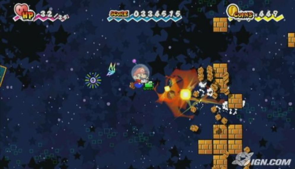 Screenshot ze hry Super Paper Mario - Recenze-her.cz