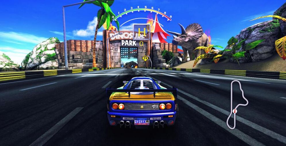 Screenshot ze hry The 90s Arcade Racer - Recenze-her.cz