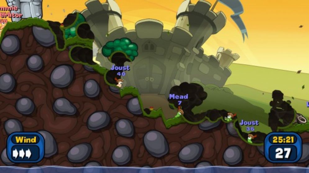 Screenshot ze hry Worms: Battle Islands - Recenze-her.cz